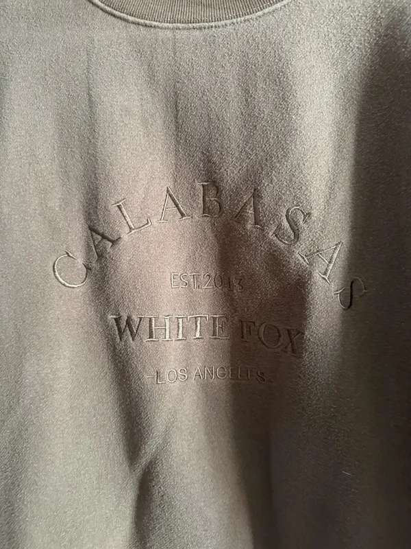 White Fox Crewneck Boutique Sweatshirt Brown - Image 2