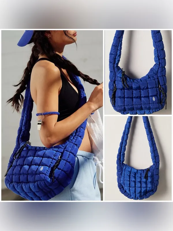 NWT Free People FP Movement Quilted Baby Carryall Sling Bag athletic blue - ALL - Image 2