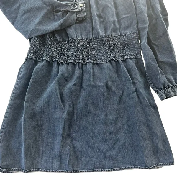 RAILS Shawna Denim Day Dress Dark Vintage Blue Size Medium Cotton Loose Fit - Image 5
