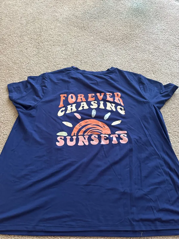 shein curve chasing sunsets t shirt - Image 2