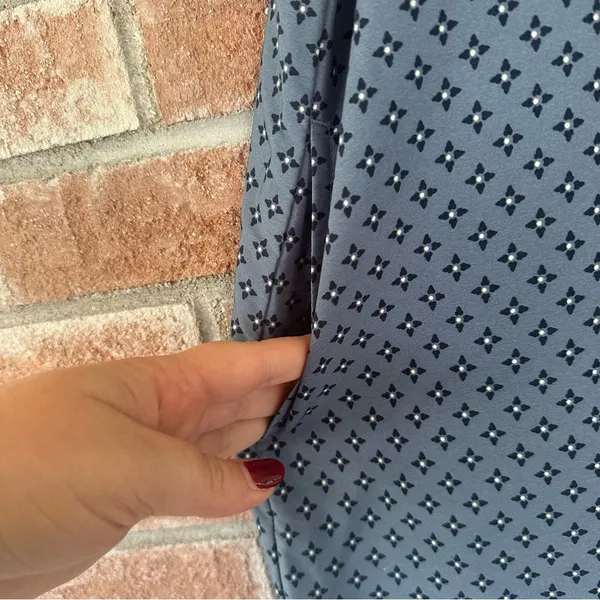 Abercrombie Fitch Flutter Sleeve Shift Dress Women’s Small S Blue Geometric - Image 4