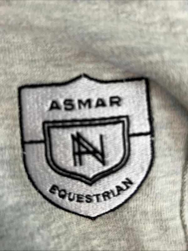 Asmar Equestrian, Women's Grey Short-Sleeve Zip Polo with Contrast Collar - Image 7