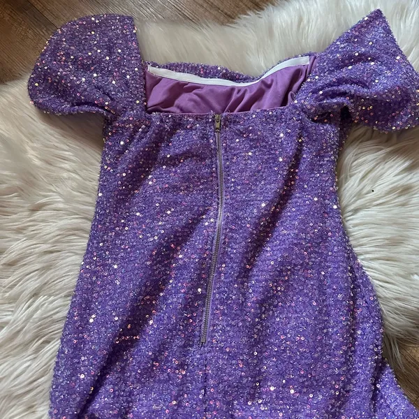 HELLO MOLLY Midnight Affair Sequin Mini Dress In Purple - Image 14