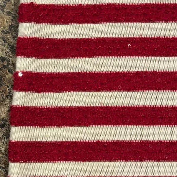Talbots 3/4 Sleeve Top Striped Sequin Preppy Nautical Red White Plus Size 3X - Image 8