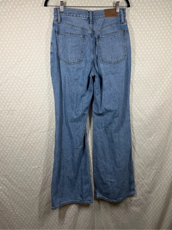 Madewell Light Wash High Rise Baggy‎ Flare Jeans - Image 4