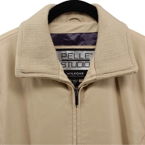 Vintage Pelle Studio Wilson's Leather Zipup Jacket Granola Girl Penny Lane L - Image 3