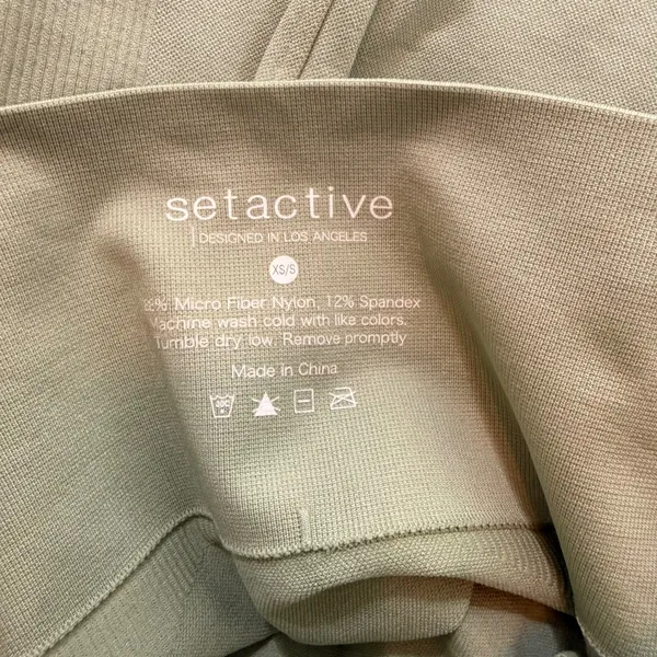 SET Active Seamless‎ High Waist Leggings Sage Green Athleisure Workout Size XS/S - Image 6