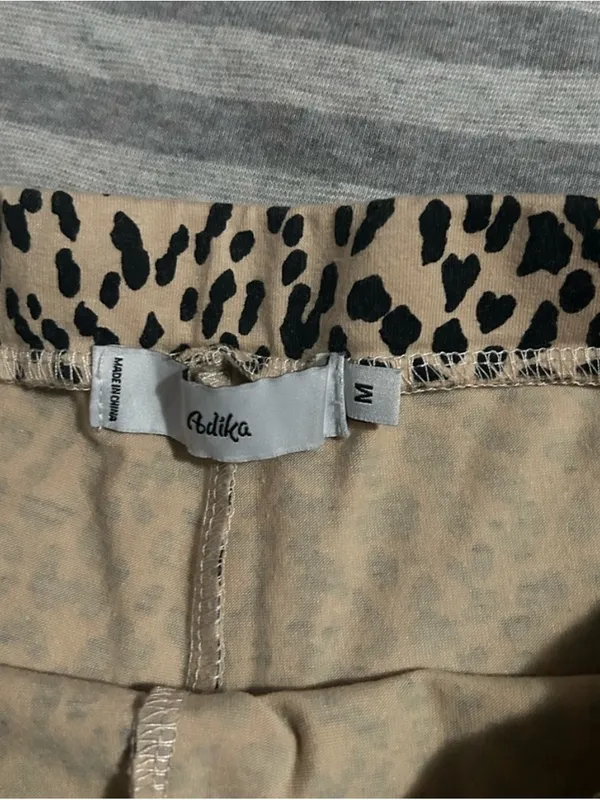 Adika Leopard-Print Bike Shorts in Tan and Black - Image 3