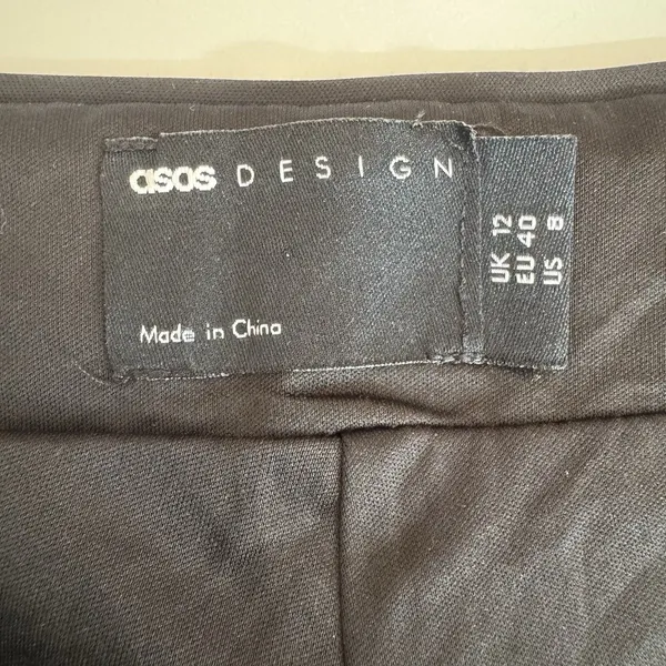 ASOS Design Sequin Shorts Black Silver Party High Rise Lined Disco Festiva Sz 8 - Image 5