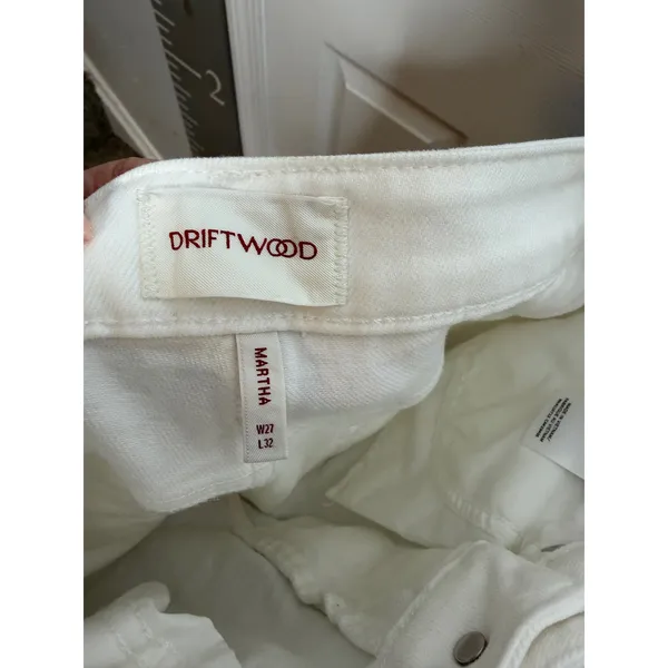 DRIFTWOOD Martha Wide Leg White Jeans Size 27 - Image 4