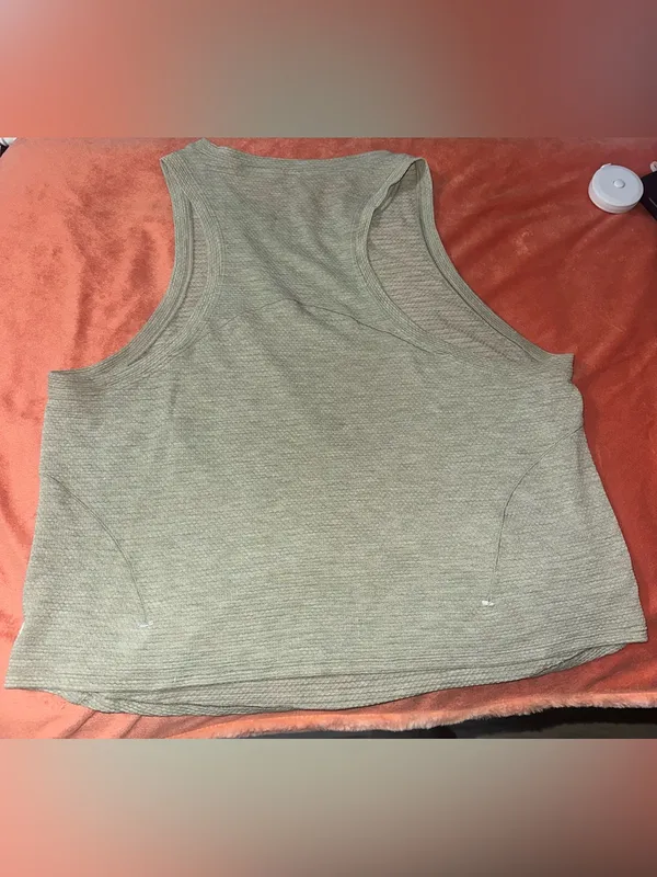 Lululemon Run and Train Racerback Tank Heathered Rosemary Green $58 MSRP - Image 6