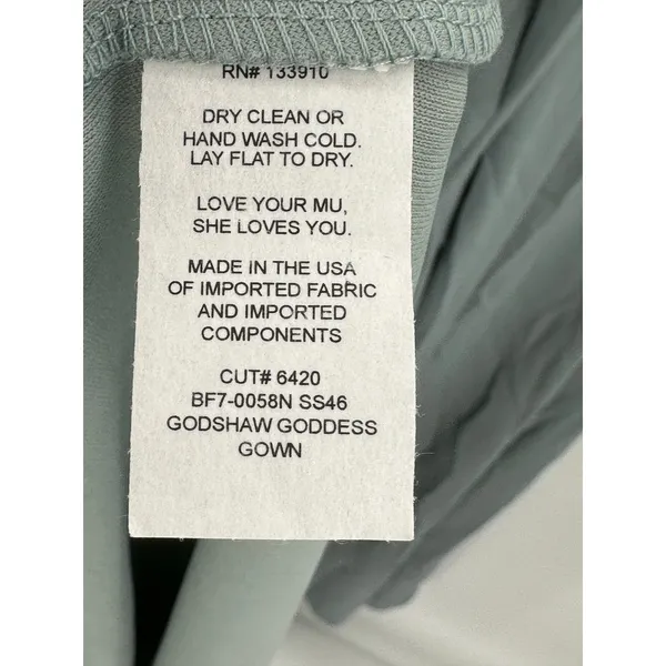 Show Me Your Mumu Dress Women SMALL NWT Green Silver Sage‎ Godshaw Goddess Maxi - Image 7