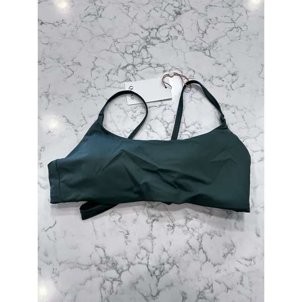 NWT Quince Palm Green Italian Scoop Neck Bikini Top Size Large - Image 3