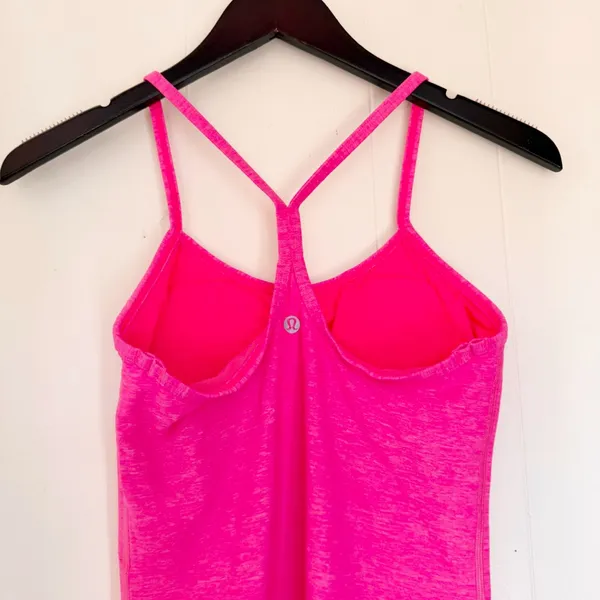 LULULEMON Power Y Racerback Tank Top Bright Hot Pink 6 - Image 4