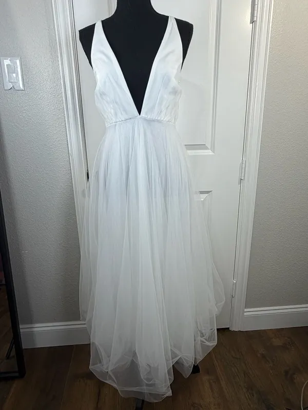 Hello Molly The Only One Maxi Dress White Tulle Size 4 - Image 2