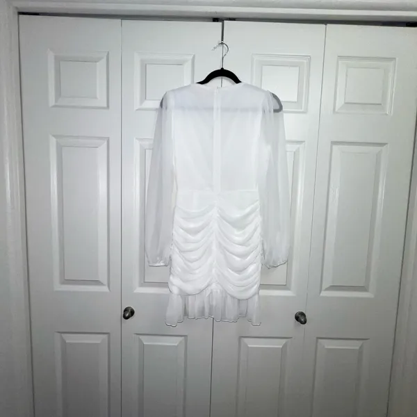 Showpo White Long Sleeve‎ Dress - Image 7