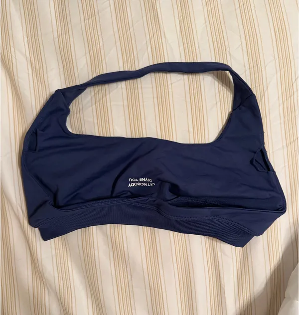 DFYNE Impact Halter Sports Bra | Slate Blue | Medium - Image 2