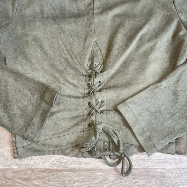 Privy women’s suede olive jacket S - Image 4