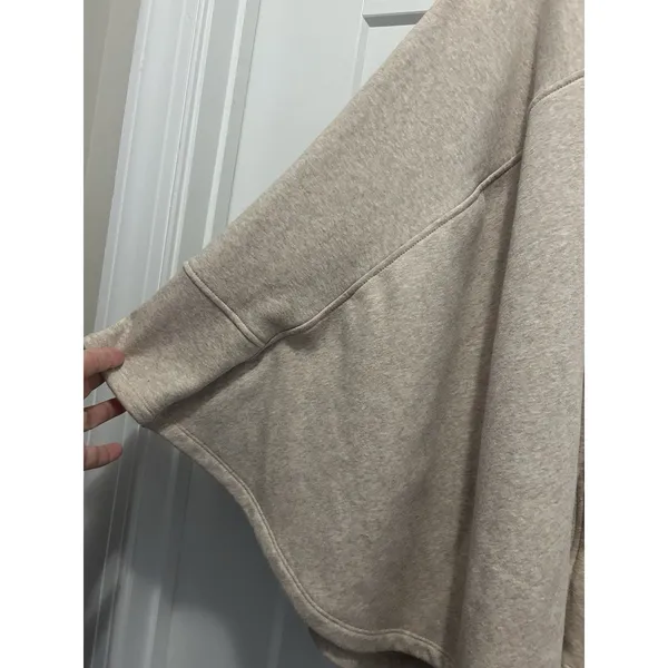 UGG Women's Charlynne Fleece Poncho Sweater Oatmeal Heather Beige Size XS S Cozy - Image 4