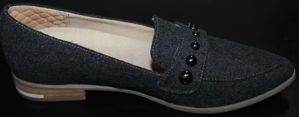 Women's Dr. Scholl's Faxon Studded Slip On Loafers Charcoal Gray Flats Size 7.5 - Image 5