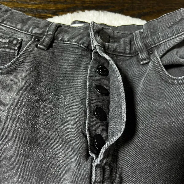 PacSun Black Distressed High Rise Straight Black Jeans - Image 7