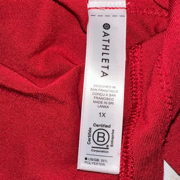 Athleta Women’s Red Crew Neck Top size 1X - Image 10