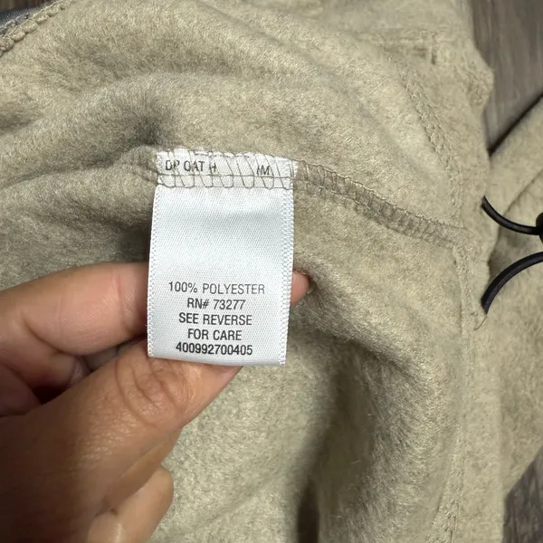 Croft & Barrow Tan Fleece Quarter Zip Pullover Men's Medium - Image 7