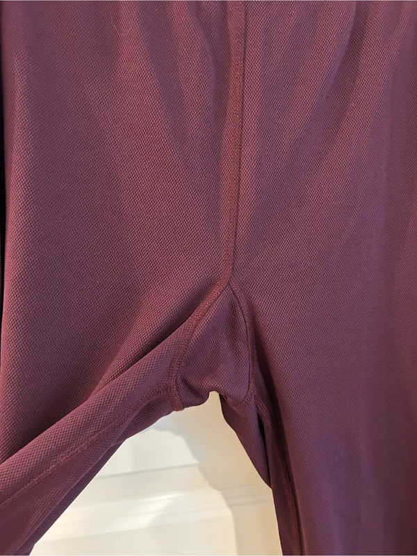 LL Bean Mid Weight Thermal Leggings Burgundy Size M - Image 6