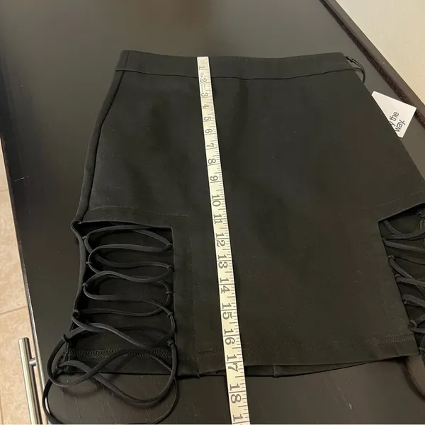 Revolve By The Way double split elastic lace skirt, black, S, stretchy, NWT - Image 8