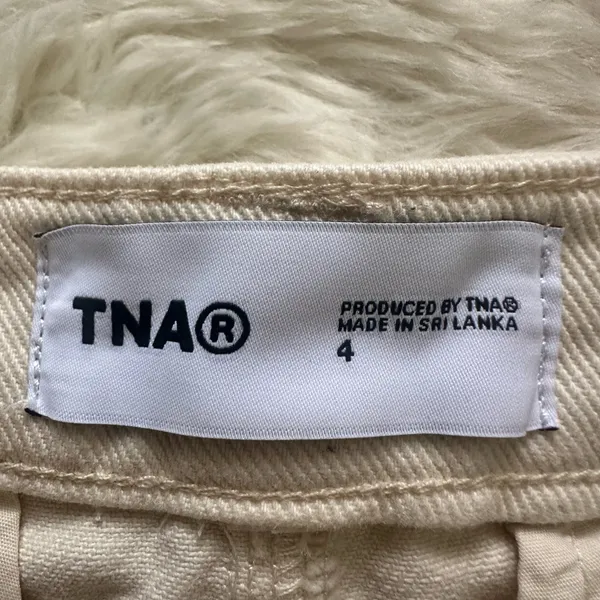 Aritzia Tna Pants Troop Cargo Pant Mid-Rise Utility 100% Cotton Cream Sz 4 - Image 6