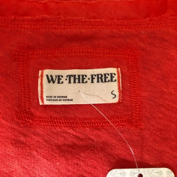 We The Free Free People Love Language Henley Tank Top Coral Sleeveless NWT Small - Image 9