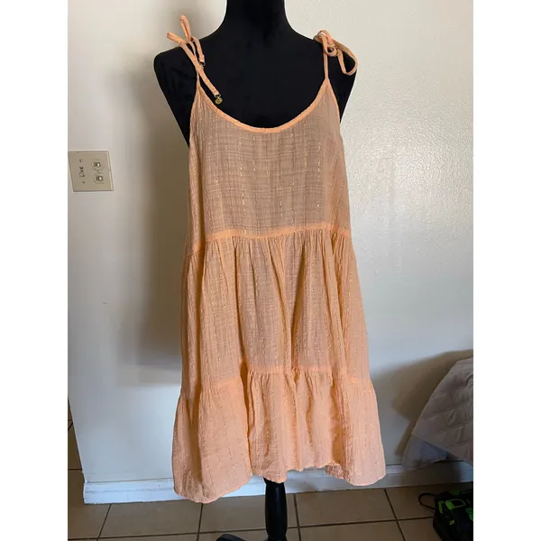 Aerie Magic Hour Coverup Dress M color main mango - Image 3