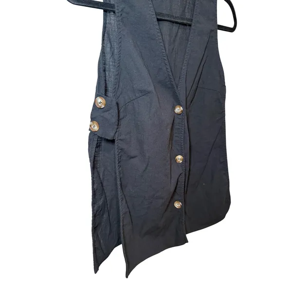 Petal & Pup Miller Sleeveless Tank Open Side Shirt Cotton Black‎ Size XS - Image 3