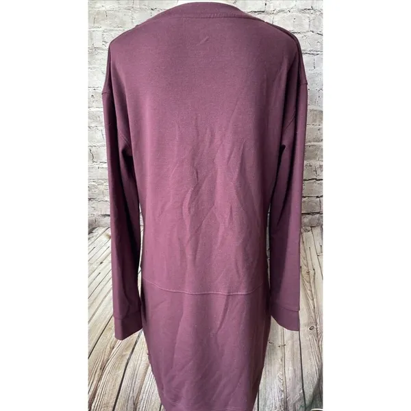 Merrell Womens Dress‎ M Long Sleeve Pull Over Casual Burgundy Minimal - Image 3