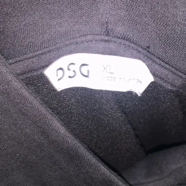 DSG Unisex XL High Neck Black Pullover Sweatshirt Hoodie Fleece - Image 6