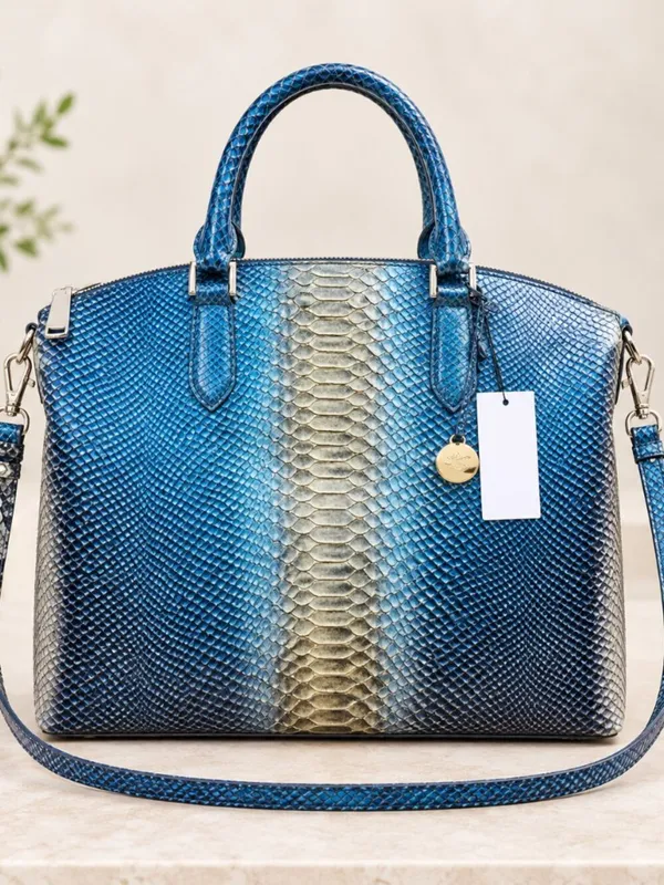 Brahmin Duxbury Serenity Meridian Embossed Leather Satchel NWT - Image 2
