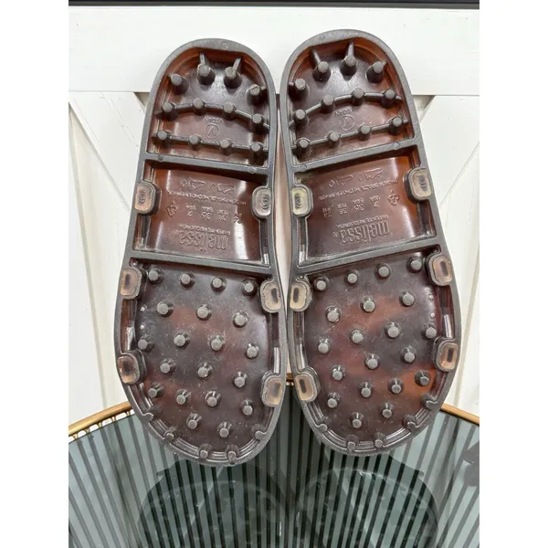 Melissa Women’s Size 7 Animal Print Double Strap Sandals Jelly Slip On Shoes - Image 14