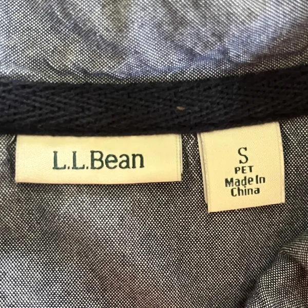 LL Bean Coral White Striped‎ Rugby Henley Shirt Long Sleeve Womens Small - Image 3