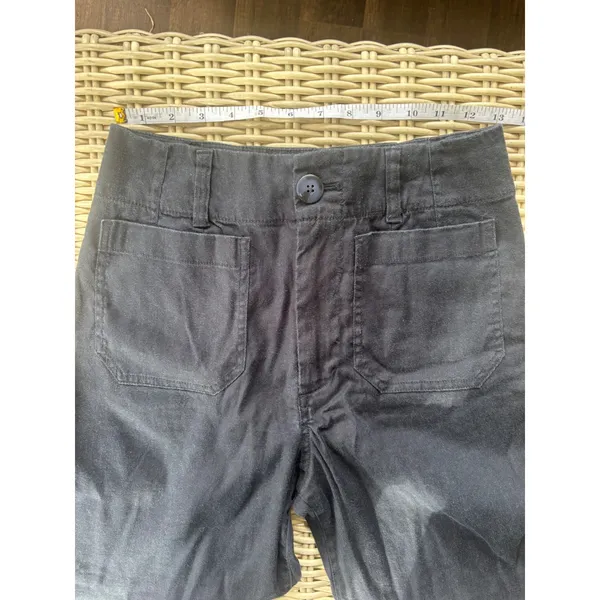 Maeve Anthropologie The Colette Magic Fabric Wide Leg Crop Pants Size‎ 4 Linen - Image 8