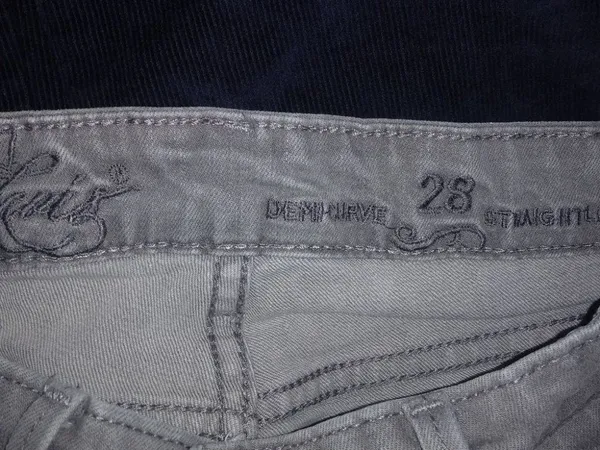 Levis 6 Gray Jeans Rivet Flap Pocket Shorts - Image 4