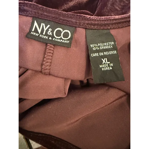 NY&Co XL Purple Velvet Cardigan Long Sleeve Top whimsigoth boho retro grunge y2k - Image 5