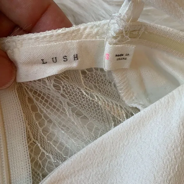 By the Lace-Sides White Lace Dress by Lush Size Small - Image 4