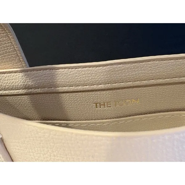 Ted Baker Icon small tote bag in a cream-colored, structured material. - Image 3