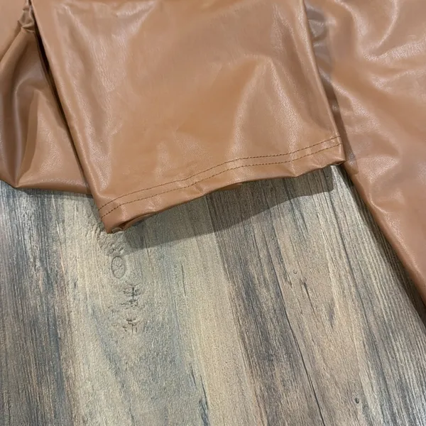 Stylewe Faux Leather Pants Brown Size 2X - Image 6