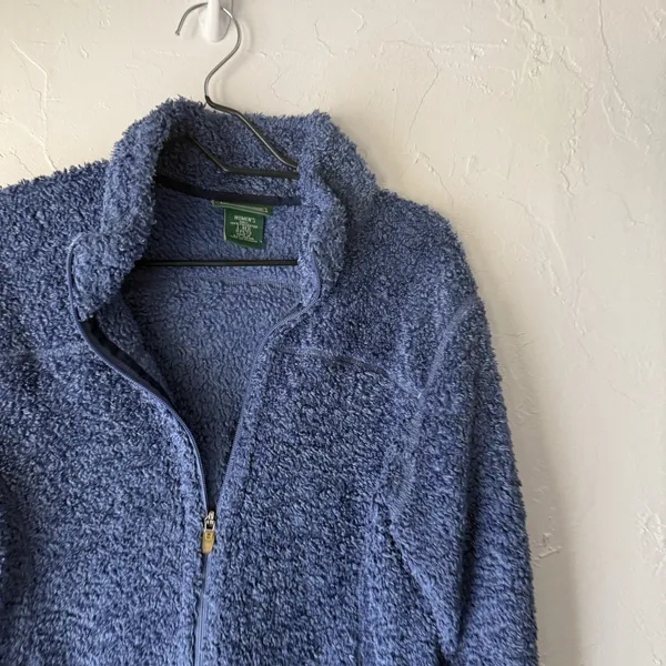 LL Bean Jacket Womens‎ Large Full Zip Fleece Sherpa Lined Warm Cozy Outdoors - Image 2