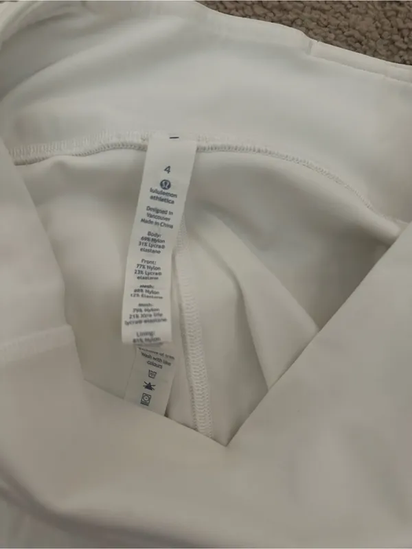 lululemon athletica White Athletic Capri Shorts with Mesh Insets - Image 5