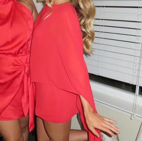 Red mini dress with long sleeves #party #goingout #reddress - Image 3