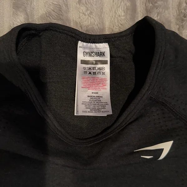 Gymshark Vital Seamless 2.0 Long Sleeve Crop‎ Top Black Small B1A3D - Image 3