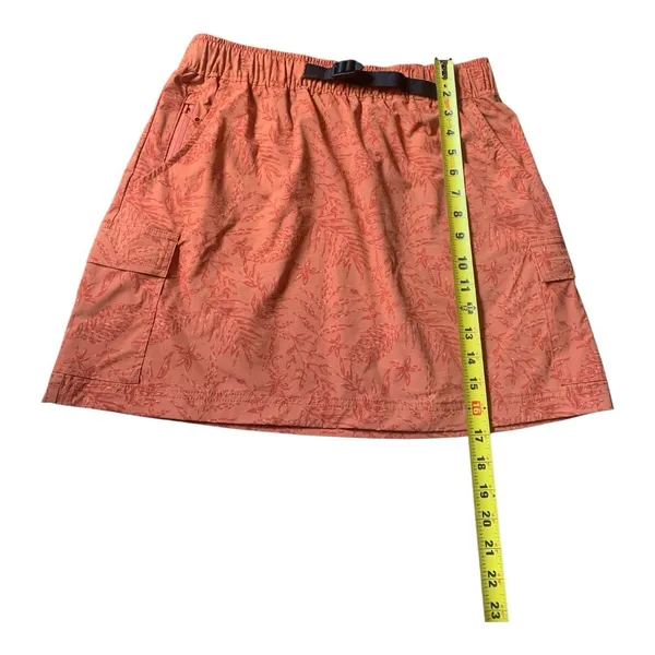 Aspen‎ Cargo Skort Large Orange Tropical Leaf Print Hiking Gorpcore Utility - Image 6