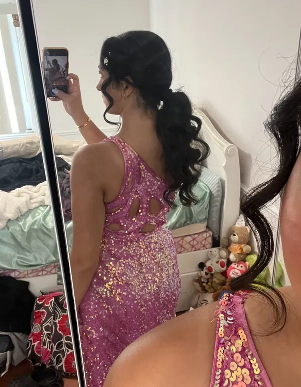 Prom Dress Pink Size 6 - Image 2